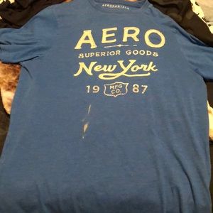 2 Aeropostale shirts and one American eagle shirt